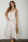 Pintuck Pleated Maxi in Cream