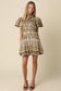Autumn in Capri Gingham Bubble Mini Dress