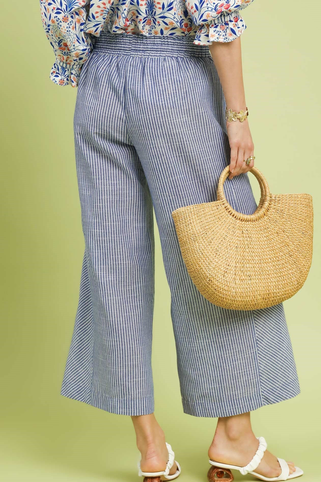Beach Life Wide Leg Pants In Blue