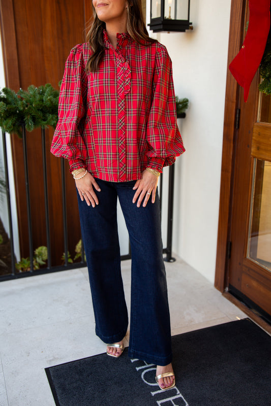 Merry Christmas Long Sleeve Blouse