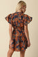 Sienna Bloom Bubble Sleeve Printed Mini Dress