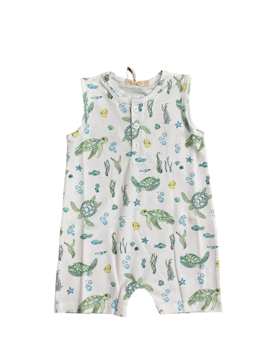 Baby Chic Sea Turtles Romper