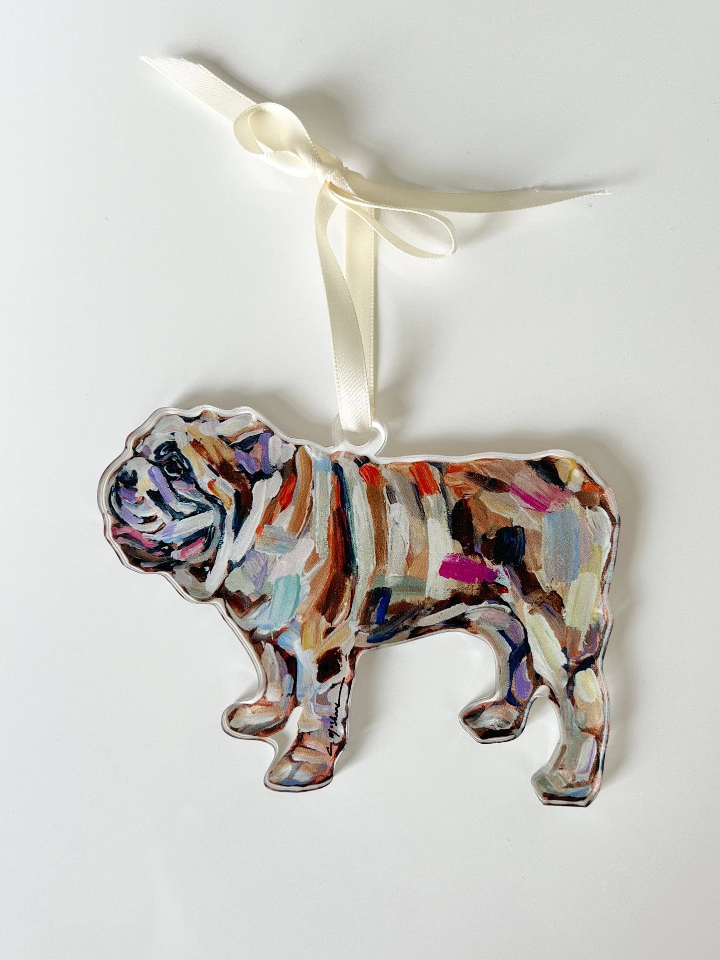 Bulldog Abstract Ornament