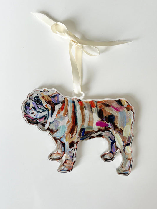 Bulldog Abstract Ornament