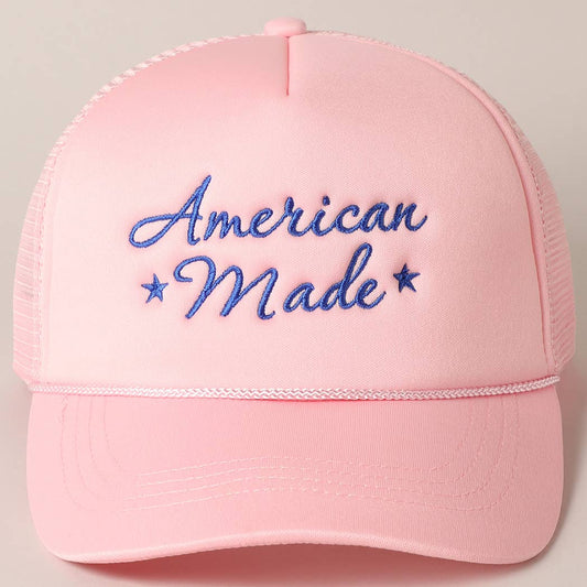 American Made Embroidery Mesh Back Trucker Hat