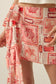 Tropical-Print Side-Tie Wrap Mini Skort