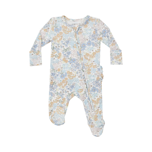 Angel Dear Edith’s Floral 2 Way Zipper Footie