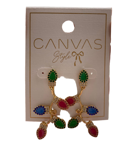 Christmas Lights Earrings In Multi