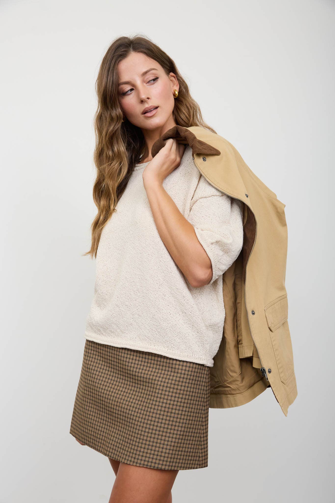 Raw Edge Boxy Knit Sweater