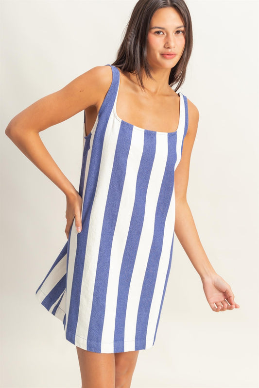 Beach Walk Stripe Mini Dress