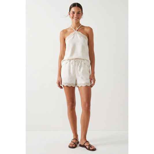 Wavy Linen Halter Top Set