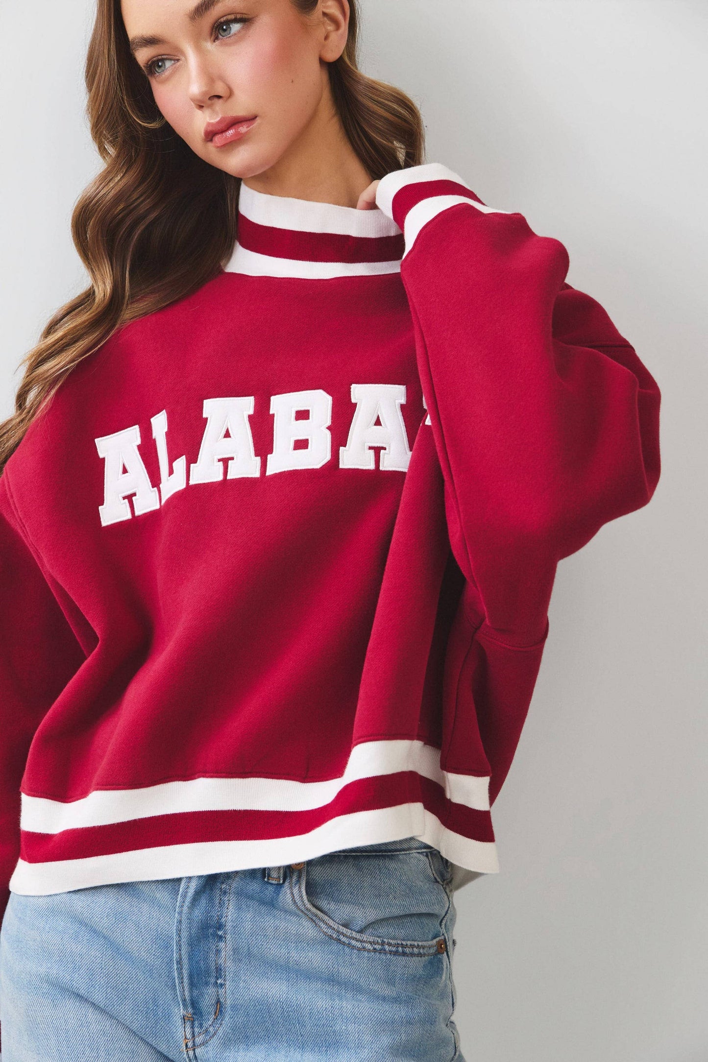 Alabama Lettering Cropped Sweatshirt