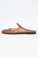 Jelly Mesh Mary Jane Flat Mules in Brown
