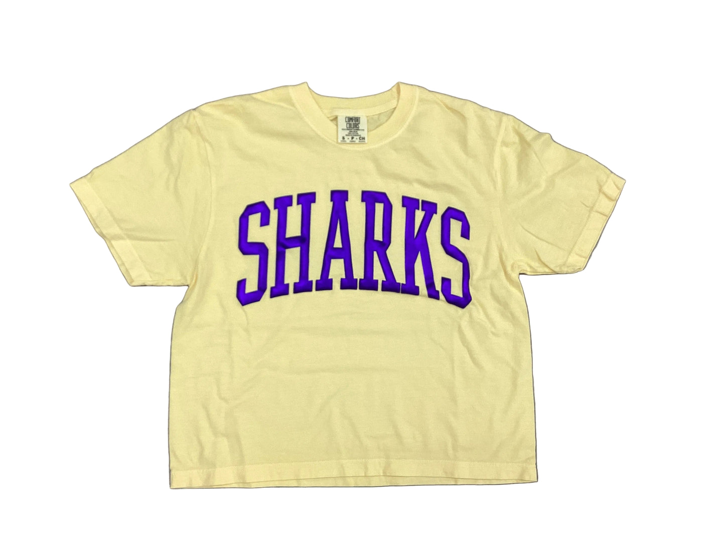 Sharks Yellow Purple Metallic Tee