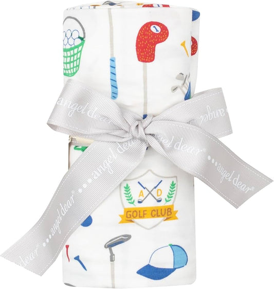 Angel Dear Golf Club White Swaddle Blanket