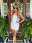 Bow Back Romper in White