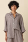 Gabi Brown Gingham Linen Shirt