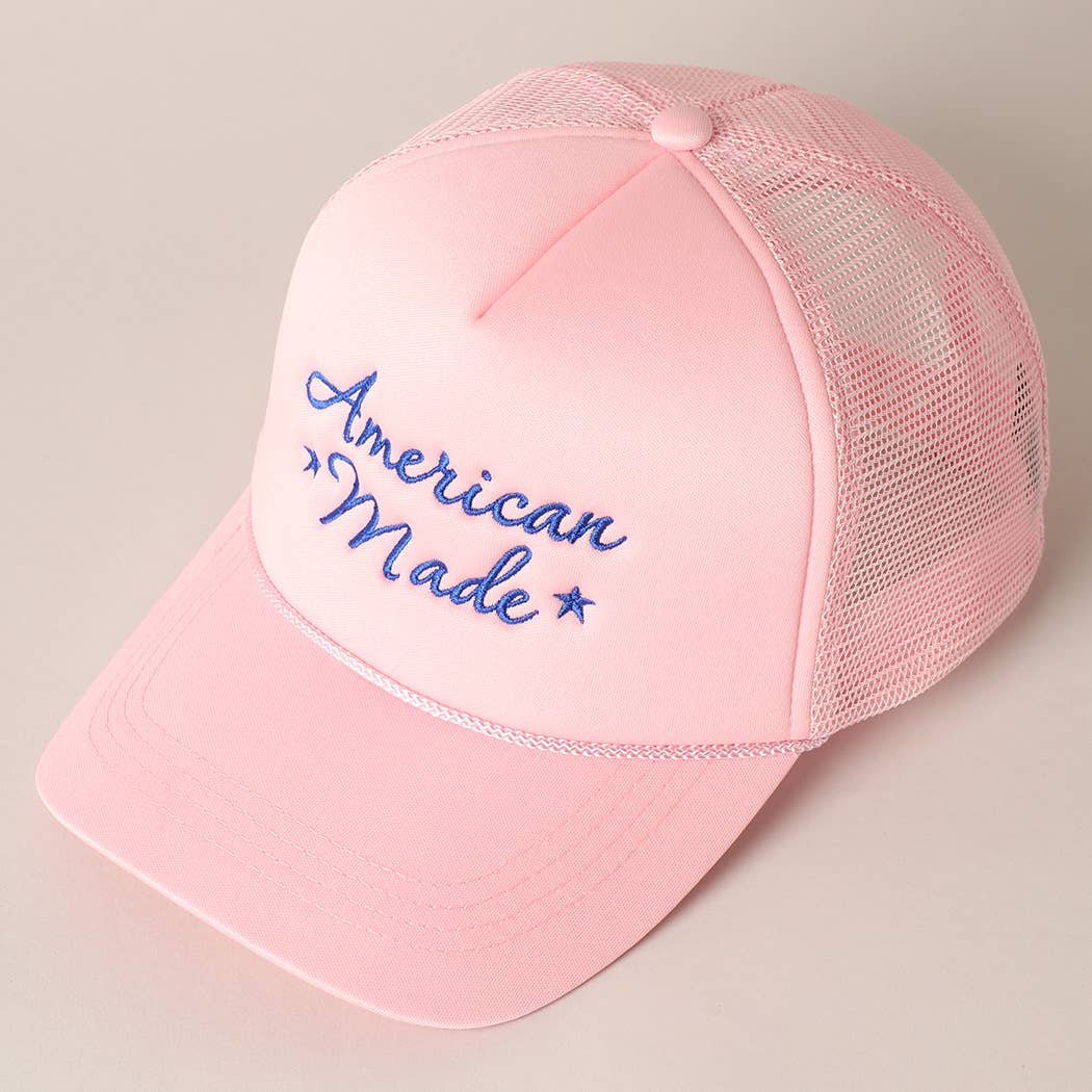 American Made Embroidery Mesh Back Trucker Hat