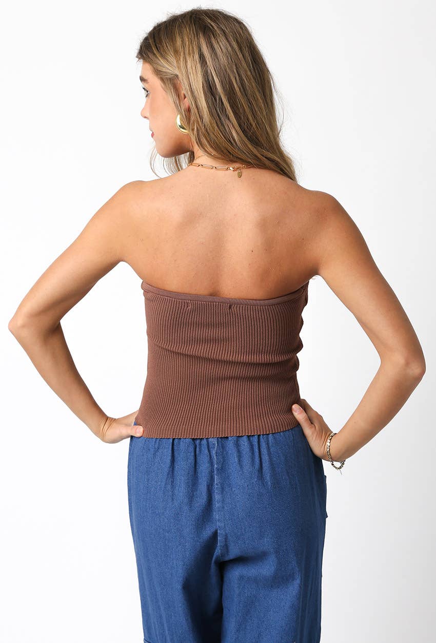 Laken Tube Top Brown