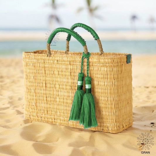 Handwoven Market Reed Storage, Palm Leaf Storage Baskets