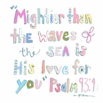 Chelsea McShane Psalm 93:4 Acrylic Shelfie Pink