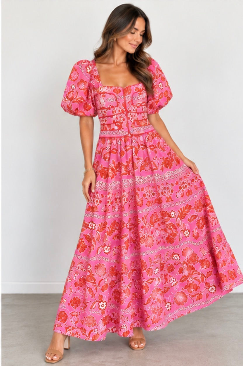 The Magnolia Mae Puff Sleeve Dress