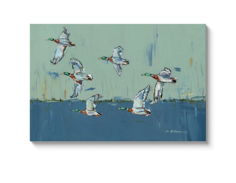 Chelsea McShane "Moody Mallards" Canvas 24x18