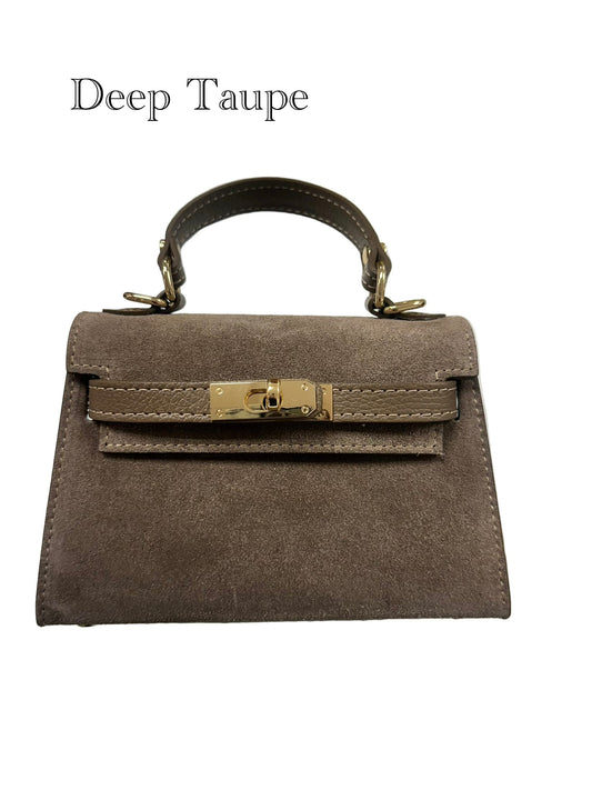 Mini K Suede Leather Handbag