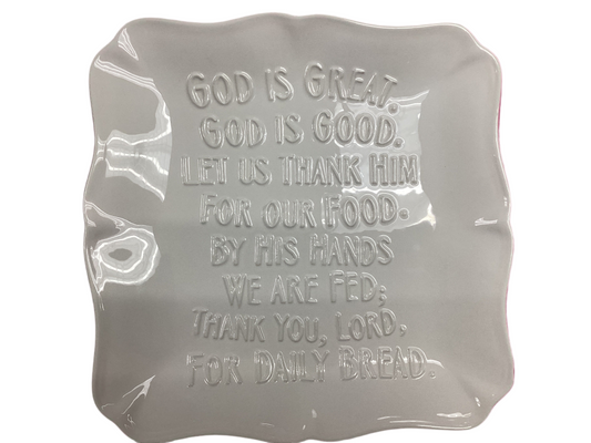 God is great square platter
