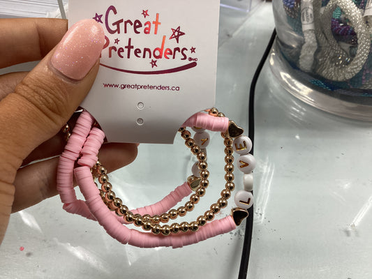 Pink love bracelet