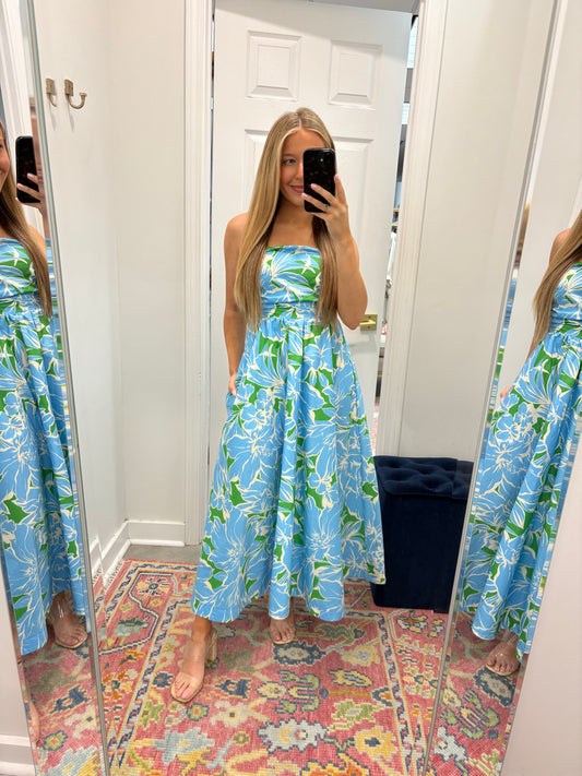 Andros Strapless Midi Dress