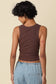 Jane Ribbed Scoop Neck Crop Tank