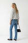 Elastic Puff Sleeve V-neck Blouse