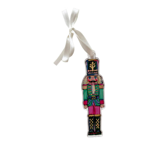 Nutcracker Green Acrylic Christmas Ornament