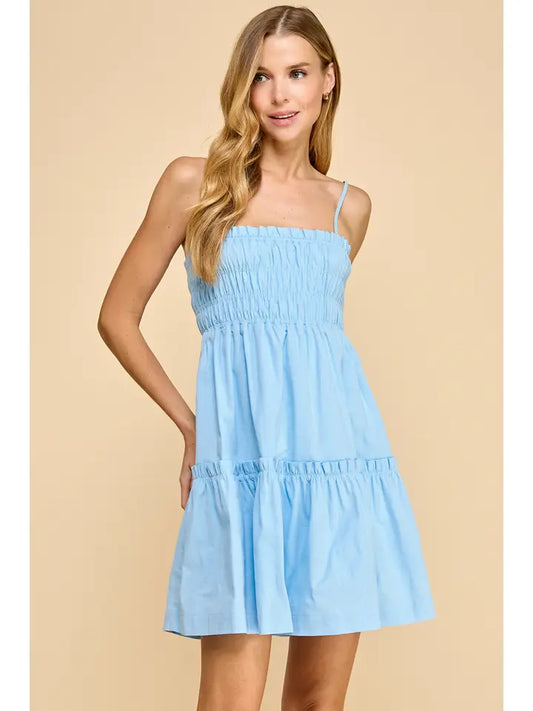 Baby Blues Ruffle Mini Dress