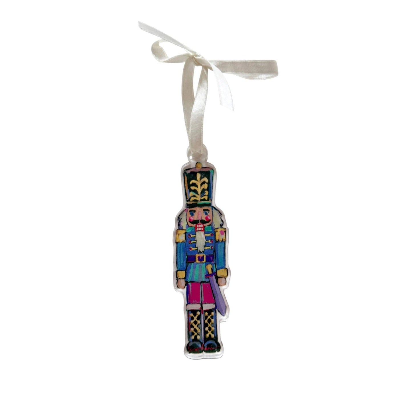 Nutcracker Blues Acrylic Christmas Ornament