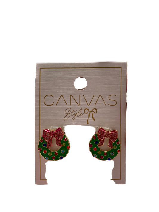 Christmas Wreath Earrings