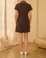 Scuba Feel Mini Dress In Espresso