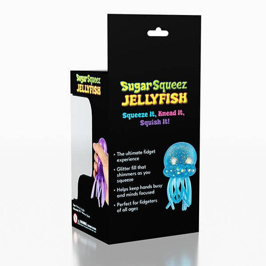 SugarSqueez Squishies® Maltose Jellyfish Glitter Fidget Stress Ball Assorted Colors