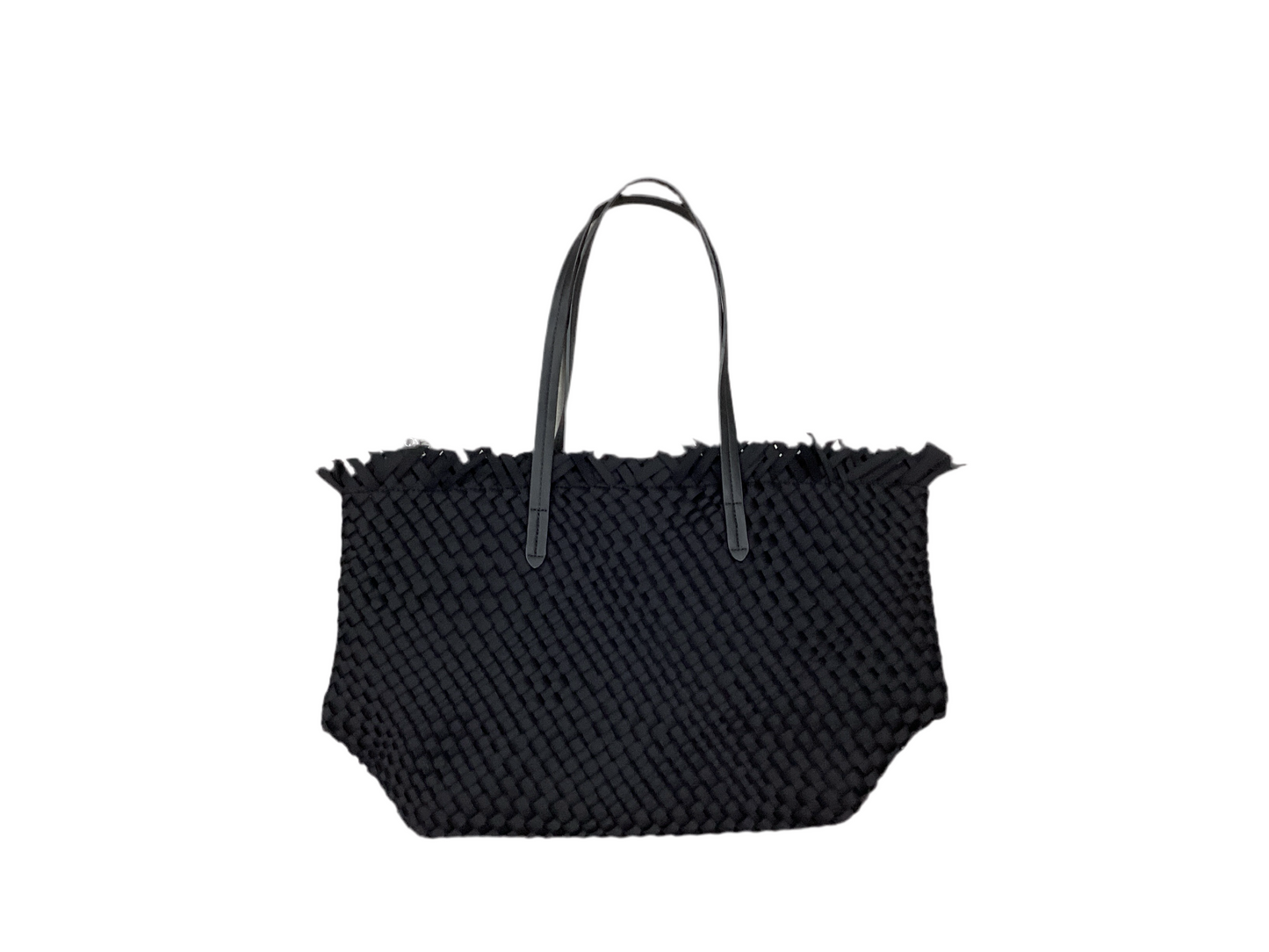 Woven Neoprene Bag in Black