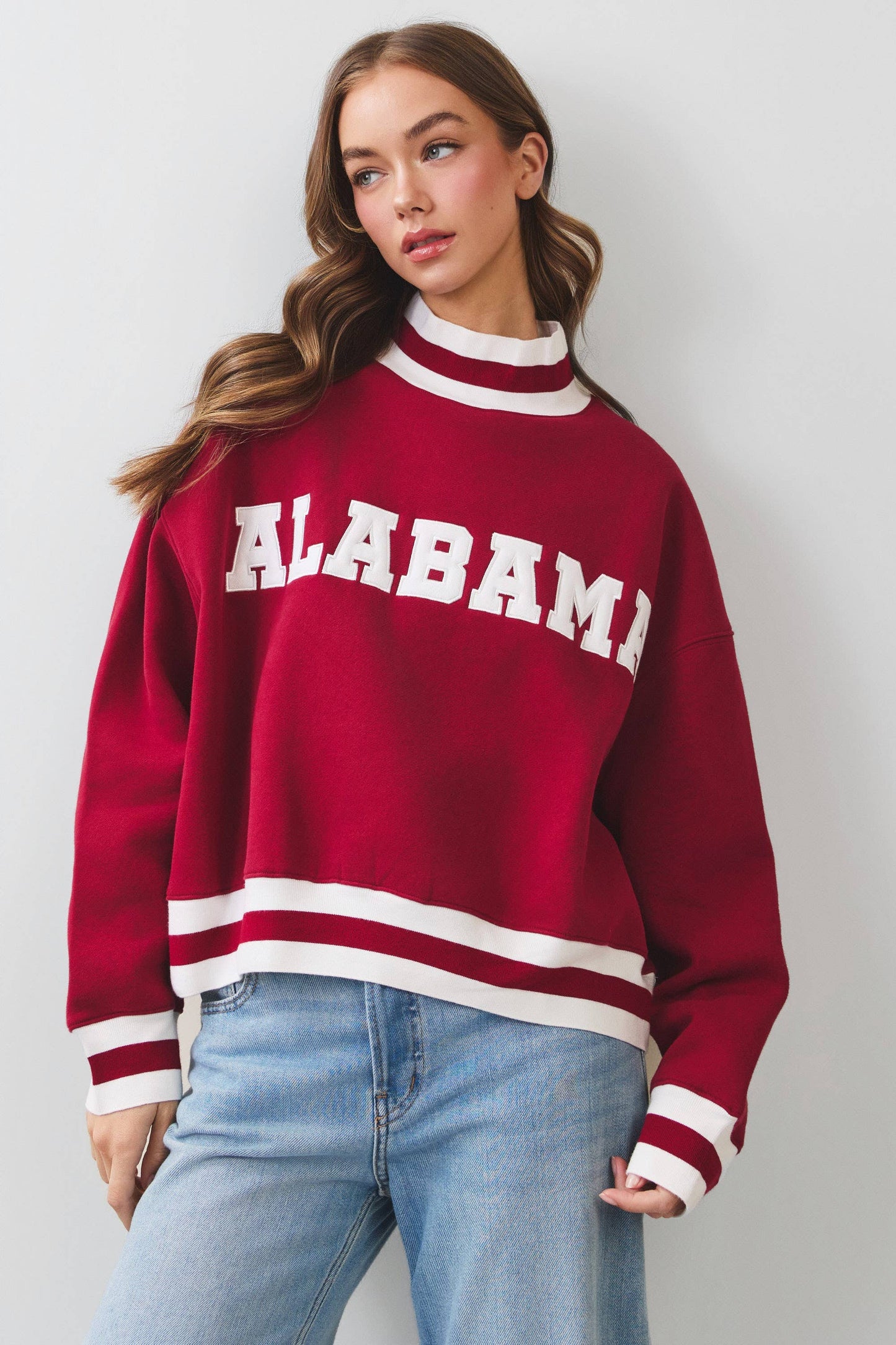 Alabama Lettering Cropped Sweatshirt