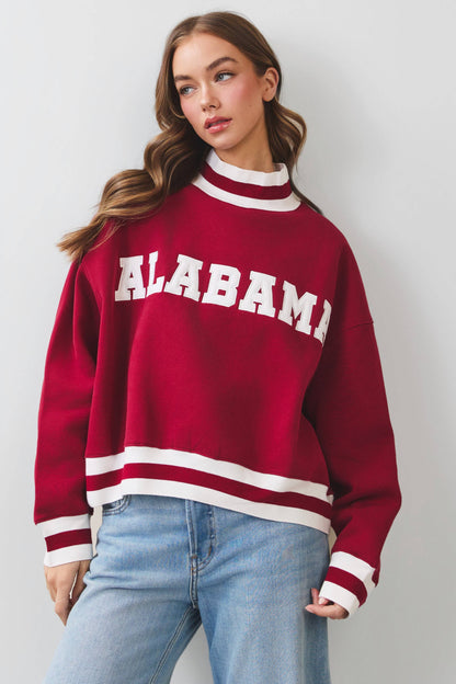 Alabama Lettering Cropped Sweatshirt