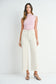 Abby Scissor Cut Wide Leg Denim In Vanilla Bean