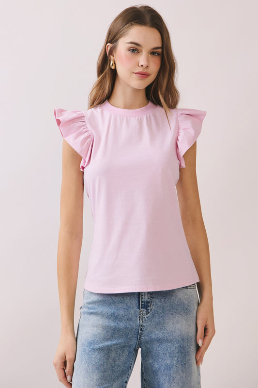 Abby Top In Baby Pink