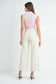 Abby Scissor Cut Wide Leg Denim In Vanilla Bean