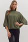 Addy Mock Neck Sweater In Olive