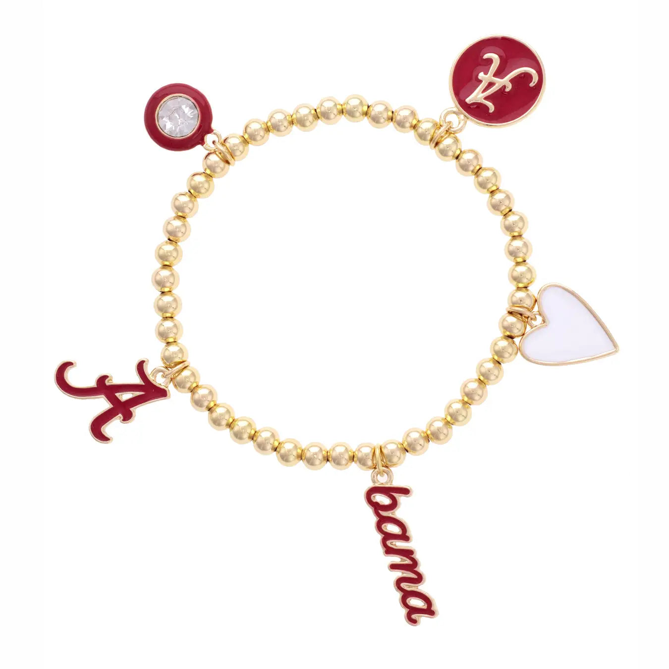 Alabama Crimson Tide Enamel Icons Stretch Bracelet