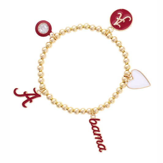 Alabama Crimson Tide Enamel Icons Stretch Bracelet