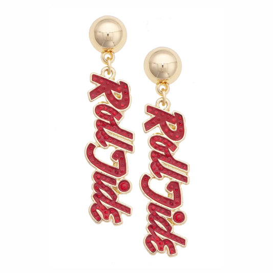 Alabama Crimson Tide Pave Outline Earrings