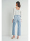Allie Slim Wide Leg Demin in Light